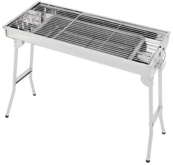 꾸버스 포터블 스테인레스 베이직 바베큐 캠핑 그릴 세트, 1세트