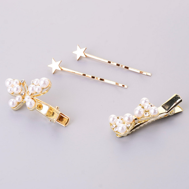 핸날 리틀 큐빅진주핀 세트