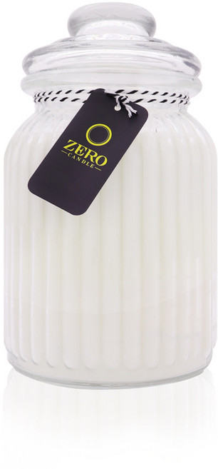ZERO CANDLE 大容量大豆蠟燭 1000ml, 白麝香, 1L, 1個