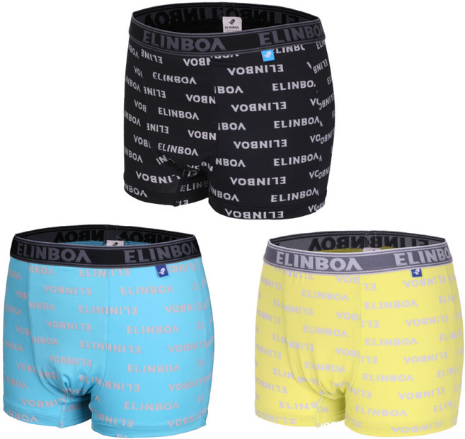 엘인보아 남아용 학생 로고 냉감 드로즈 3종 세트