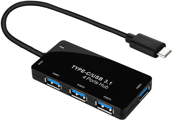 넥스트유 Type C 4포트 USB허브 NEXT-415TC, 혼합색상, 1개