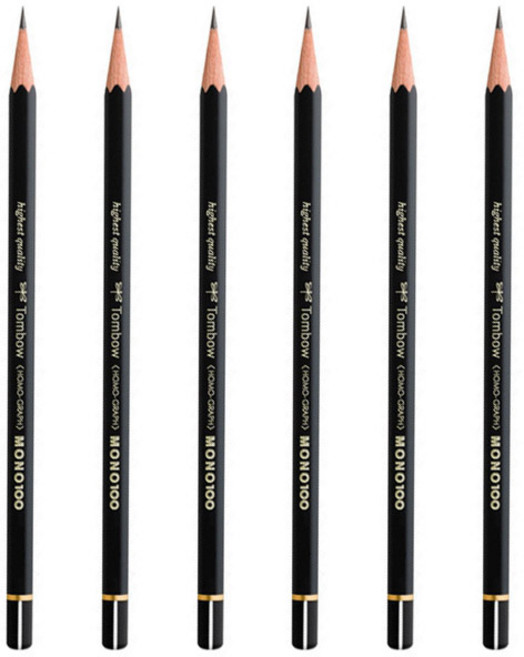 Tombow 蜻蜓牌 MONO 100 製圖高級鉛筆, 2B, 6個