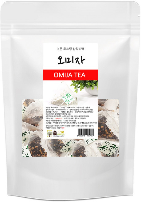 숲으로허브 오미자 삼각티백, 1g, 100개입, 1개, 1g