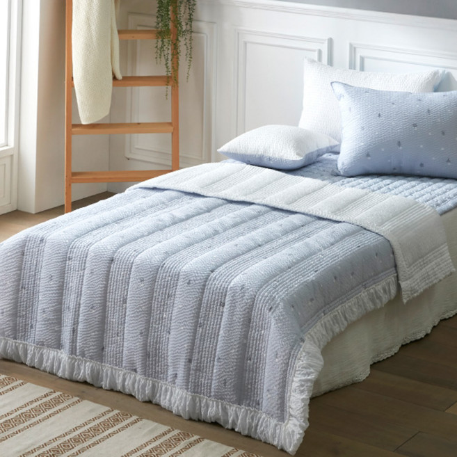 바니루이스 썸머트리 시어서커 리플 누비이불, 그레이
