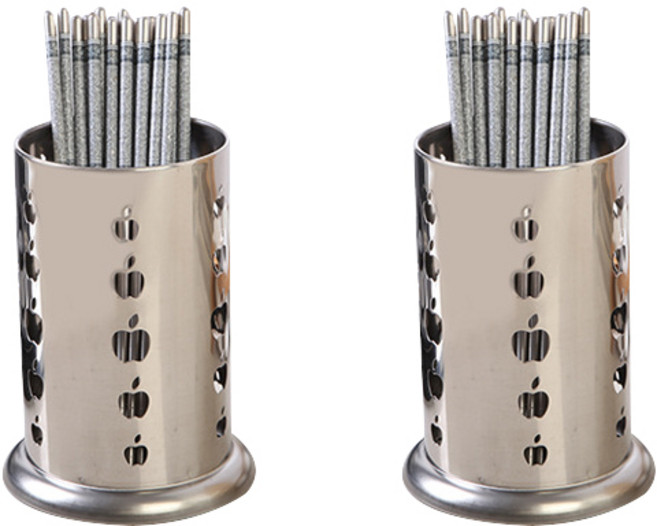 아리코 스테인레스 수저통, 애플, 2개