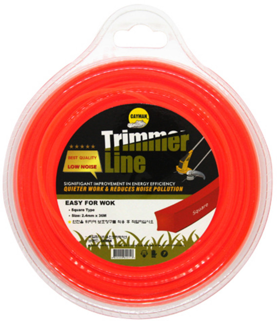 카이만 예초기 나일론 줄 사각 2.4mm x 36m 예초기, 1개