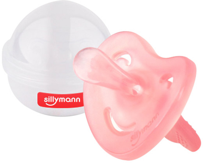 실리만 국내생산 실리콘 노리개 젖꼭지(1단계) 투명핑크, 1세트, 1단계(0~4개월 이하)