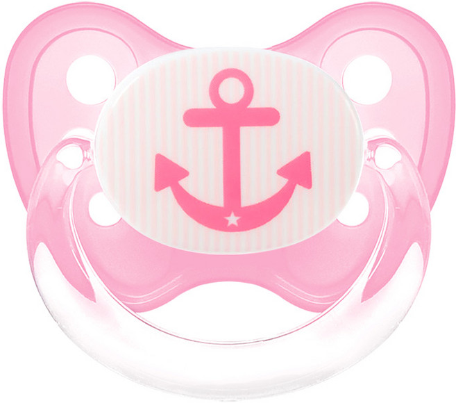 덴티스타 바른치아 노리개젖꼭지 시그니처, 3단계, 핑크앵커, 1개