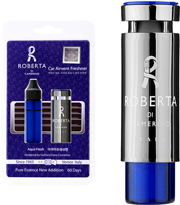 로베르타디까메리노 액상 클립 차량용 방향제, 1개, 3아쿠아플래쉬