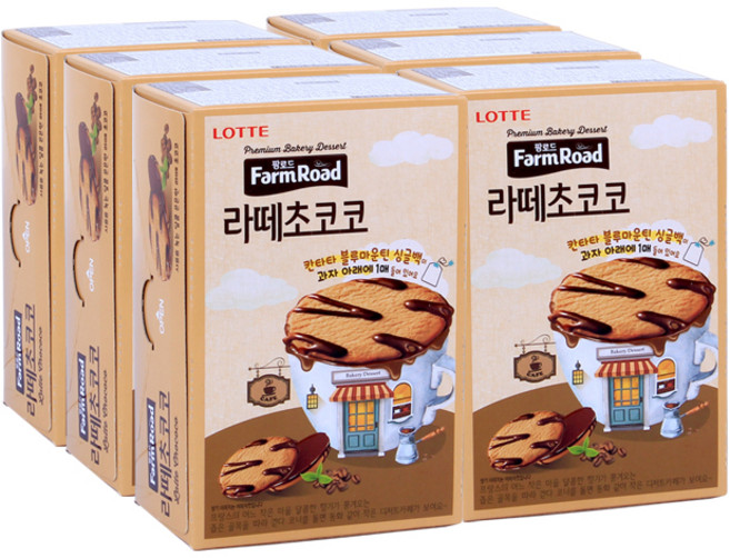 롯데제과 팜로드 라떼 초코코, 75g, 6개
