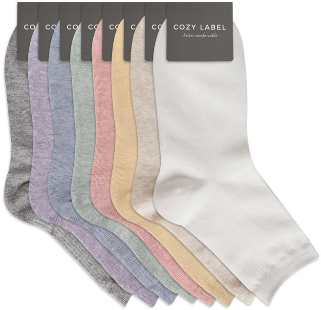 코지라벨 여성용 골지 중목 양말 8켤레 세트