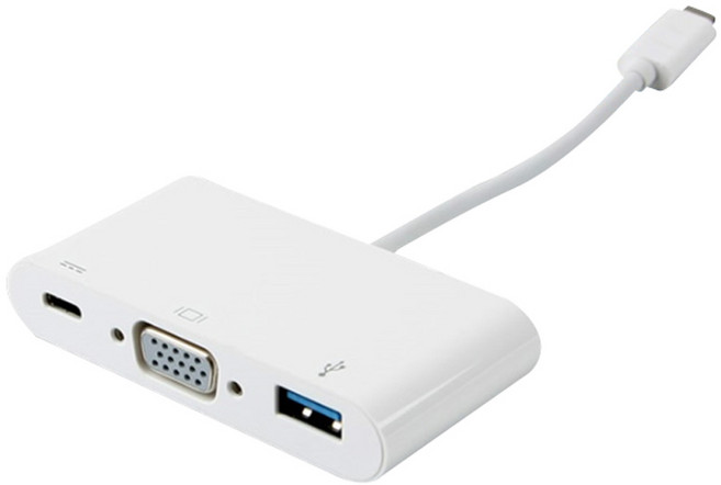 컴스 USB 3.1 Type C VGA변환 컨버터, CL519, 1개