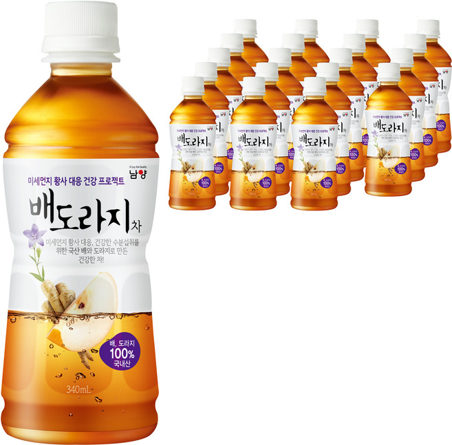 남양유업 배도라지차, 340ml, 20개