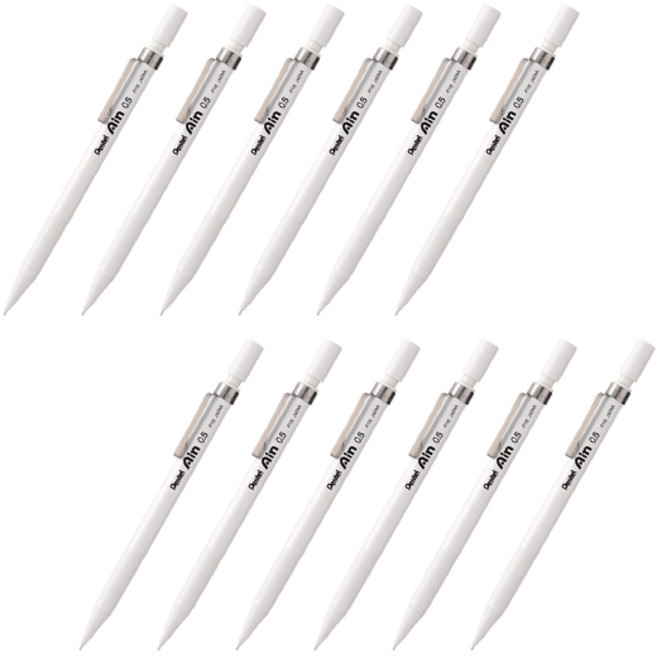 펜텔 샤프 아인 화이트 A125-AW, 0.5mm, 12개
