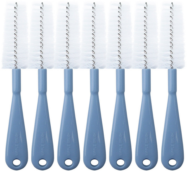 베이비베어 국내 제조 다용도 꼭지 브러쉬, 블루, 7개