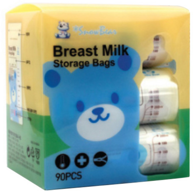 스노우베어 변온 모유 저장팩 200ml, 90개입, 1개