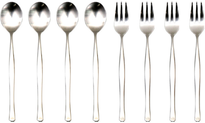 라온누리 타임리스 티스푼 세트, 1세트, 티스푼 4p + 티포크 4p