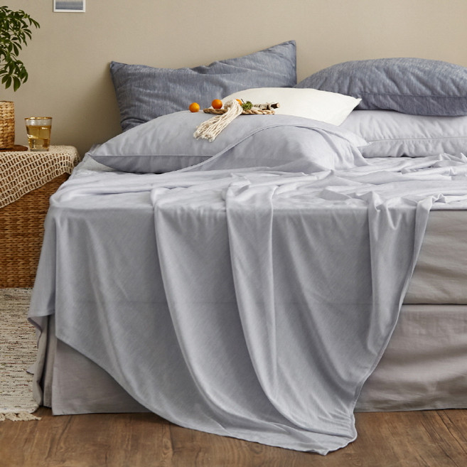 아이르 프리미엄 글리터 냉감 홑이불, 그레이