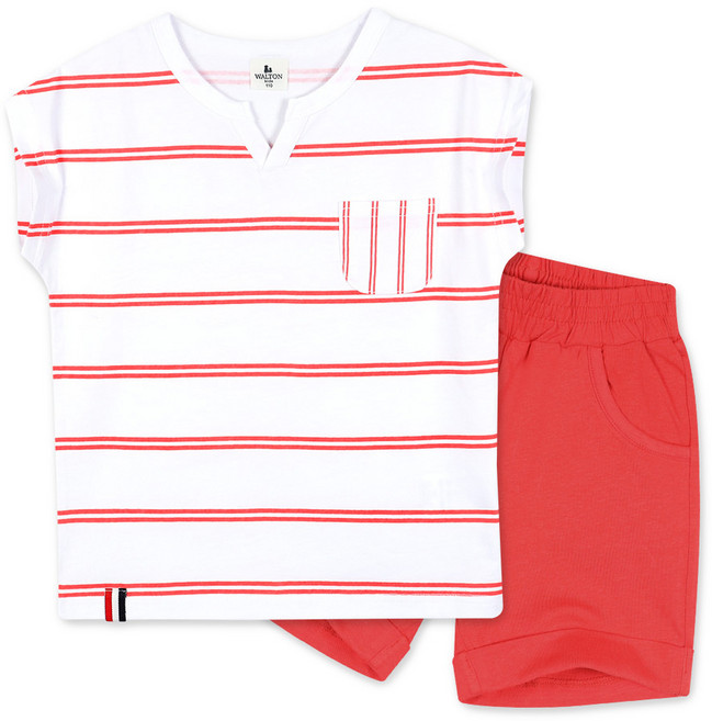 월튼키즈 남아용 브이스트라이프 상하복 세트