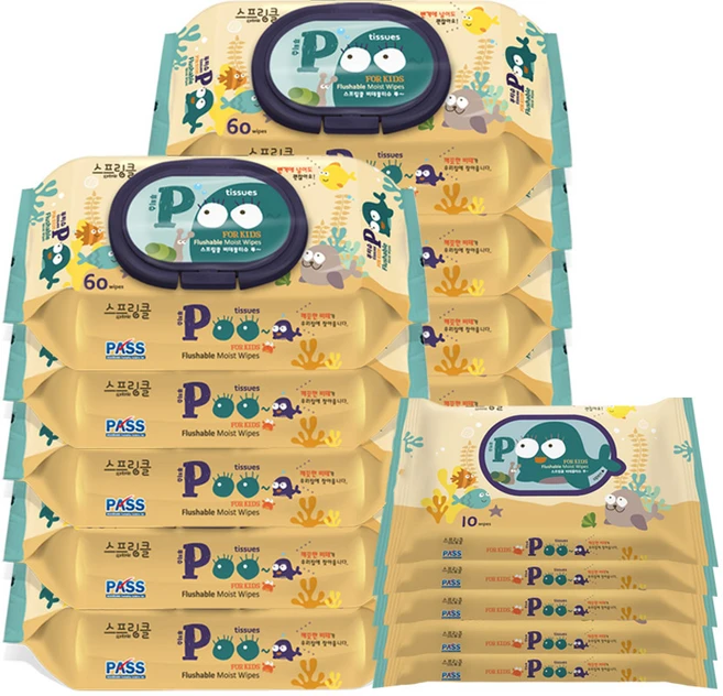 푸티슈 비데티슈 캡형, 70g, 10매입, 1세트 - 쿠팡