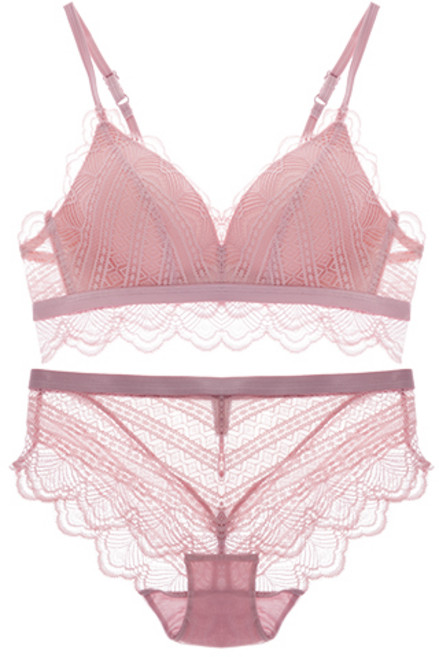 GLAM GONGGAM 蕾絲無鋼圈內衣內褲組