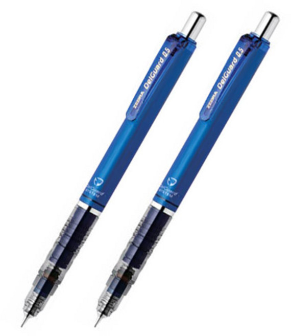델가드 샤프펜슬 블루, 0.5mm, 2개