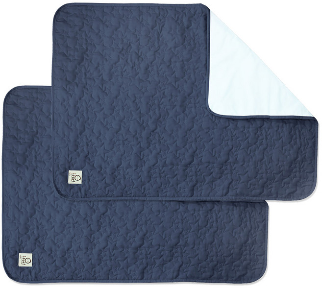 아이자리 에코 항균 유아 방수패드 2p, 밀키 네이비