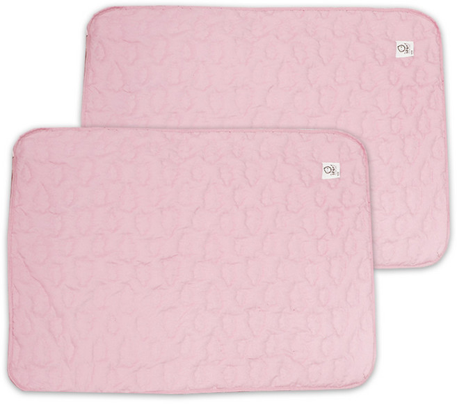 아이자리 에코 항균 유아 방수패드 2p, 밀키 클라우드 핑크