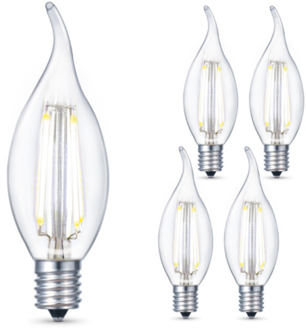 cityo LED燭台燈泡 E17 3W, 白光, 5入