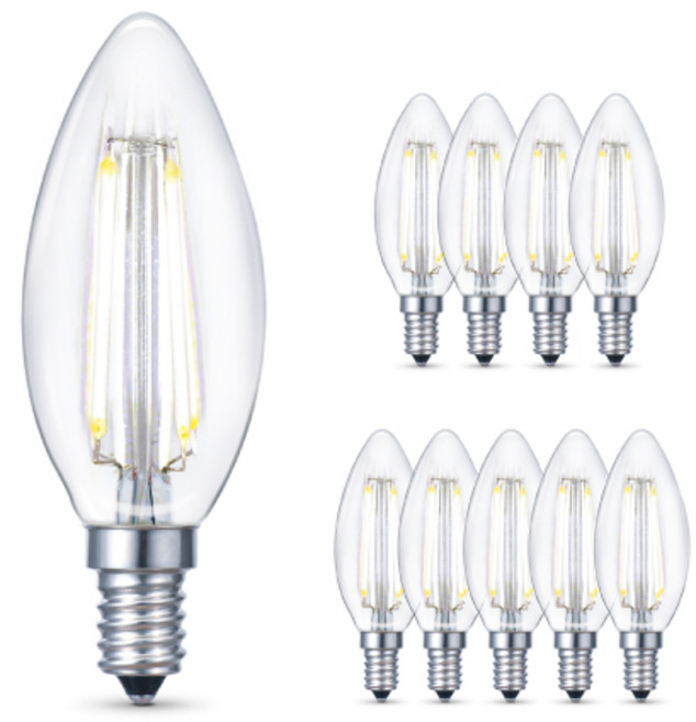 cityo LED燭台燈泡 E14 3W, 白光, 10入