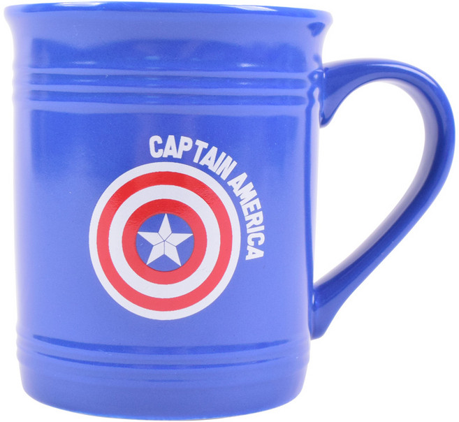 릴팡 마블 클럽하우스 머그 375ml, 캡틴아메리카블루(MV5187), 1개