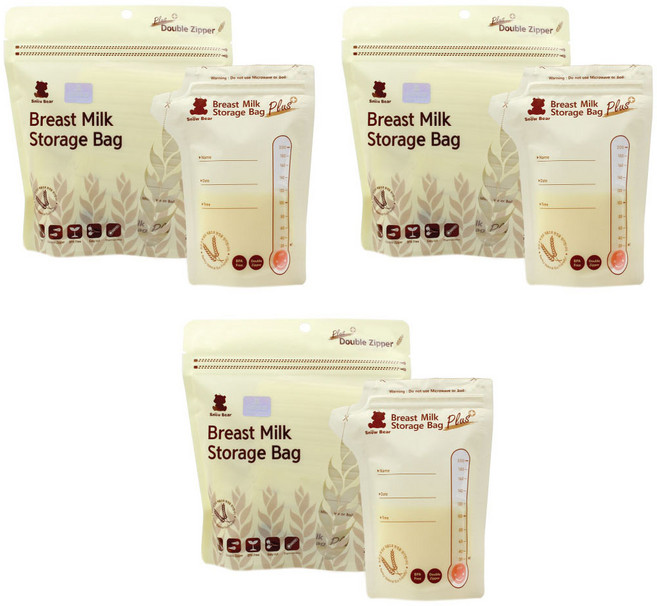 스노우베어 2way 모유저장팩 200ml, 3개, 30개입