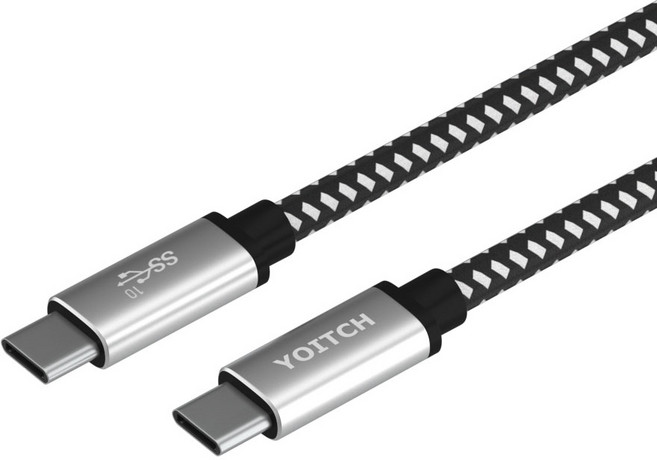 요이치 어웨이크 USB 3.1 Gen2 100W 지원 PD 케이블, 메탈, 1개, 1m