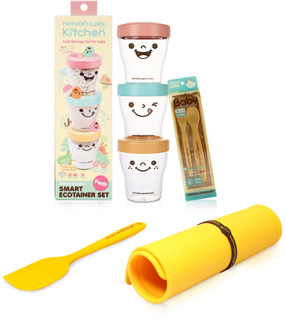 마더스콘 맘편한 이유식준비풀세트 C, 혼합 색상, 1세트, 스낵컵3