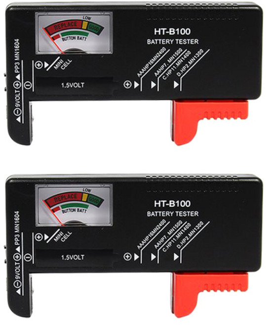 에이치디탑 건전지 아날로그 배터리 테스터기 HT-B100, 2개