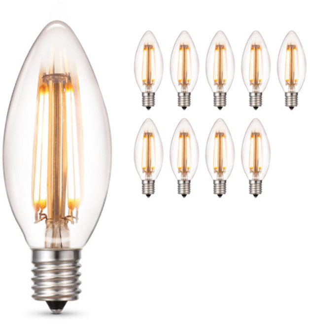 씨티오 LED 촛대구 3W 17베이스, 전구색, 10개