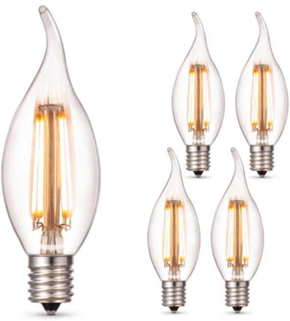씨티오 17베이스 LED 프레임 촛대구 3W, 전구색, 5개