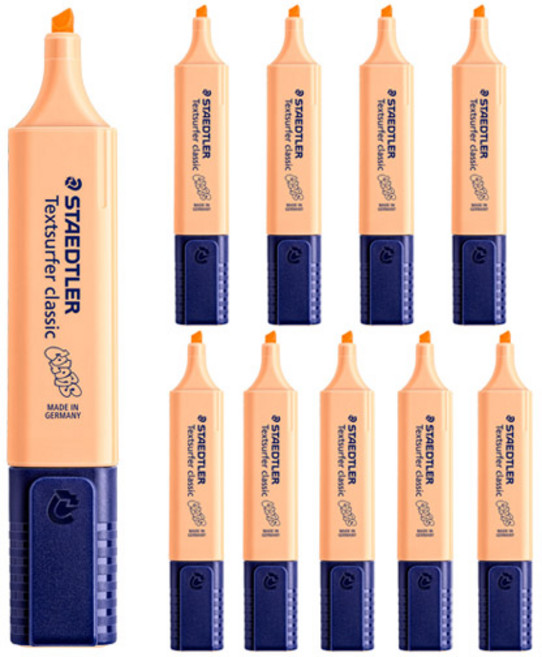 스테들러 텍스트서퍼 파스텔 형광펜 364, 파스텔 피치, 10개