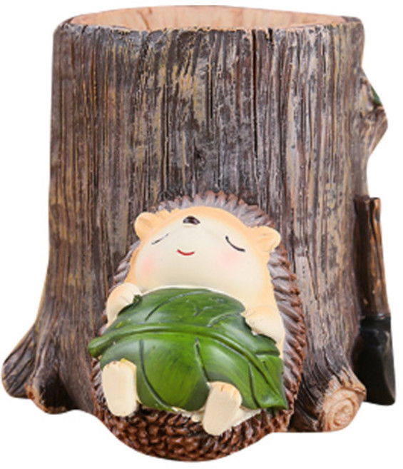 클린오피 러블리 고슴도치집 연필꽂이, 통나무, 1개