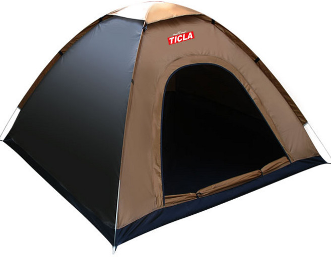 빈슨메시프 원터치텐트 오토 베이직, 브라운, 4인용