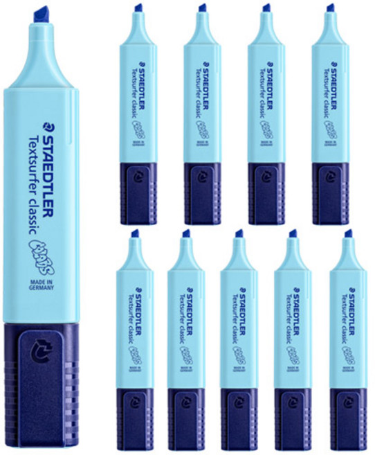 스테들러 텍스트서퍼 파스텔 형광펜 364, 파스텔 블루, 10개