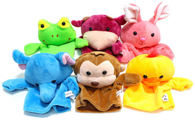 캐스비 플레이 동물손인형 6종, 혼합색상, 1세트