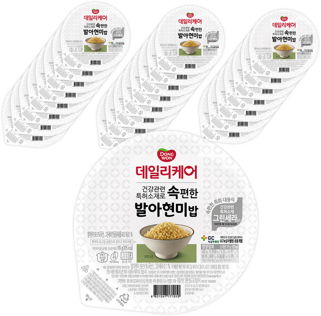 동원 데일리케어 발아현미밥, 195g, 24개