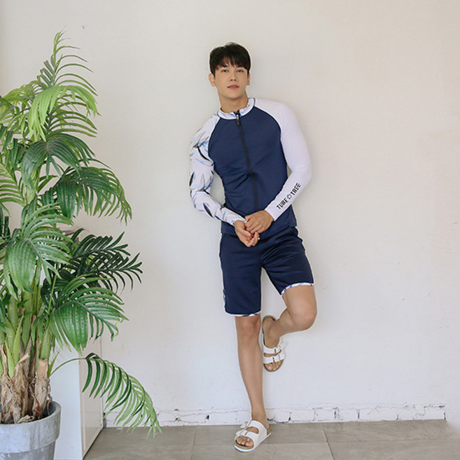 튜브트리 벤디스 남성용 판타지아 자외선차단 C269 + 비치팬츠 A520 래쉬가드 세트