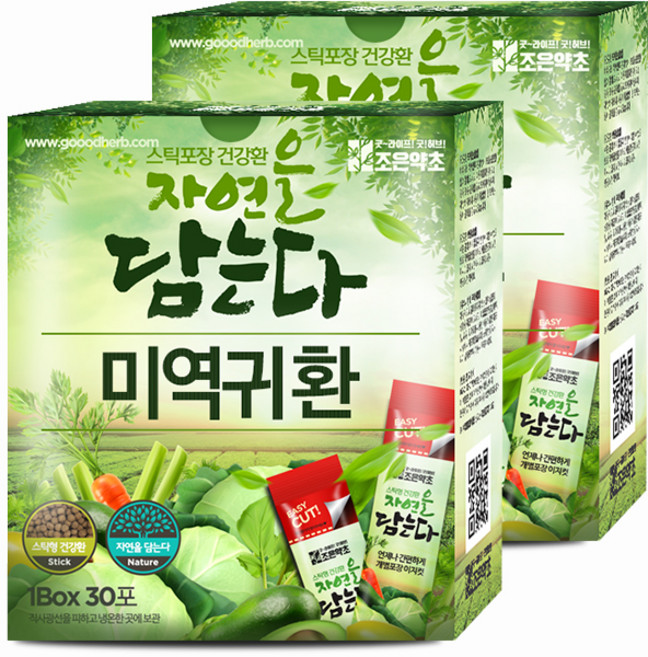굿허브 조은약초 자연을 담는다 스틱형 미역귀환, 2개, 90g