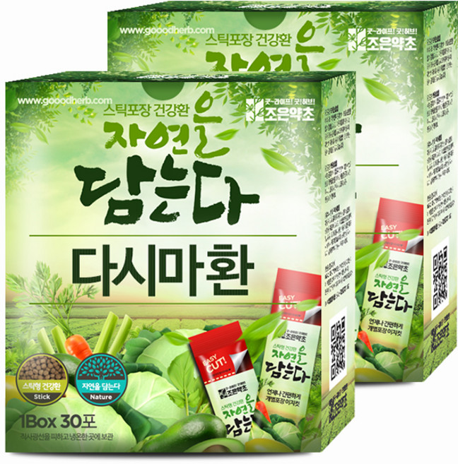 굿허브 조은약초 자연을 담는다 스틱형 다시마환, 90g, 2개