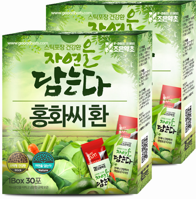 굿허브 조은약초 자연을 담는다 스틱형 홍화씨환, 3g, 60개