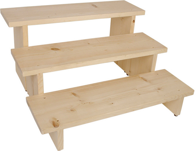안스하우스 원목화분정리대 600 SET, 3단