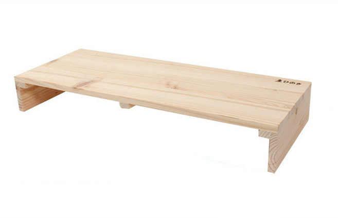 안스하우스 편백나무 히노끼 모니터 선반 1단