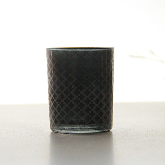 리버그린 문양글라스 캔들홀더 중